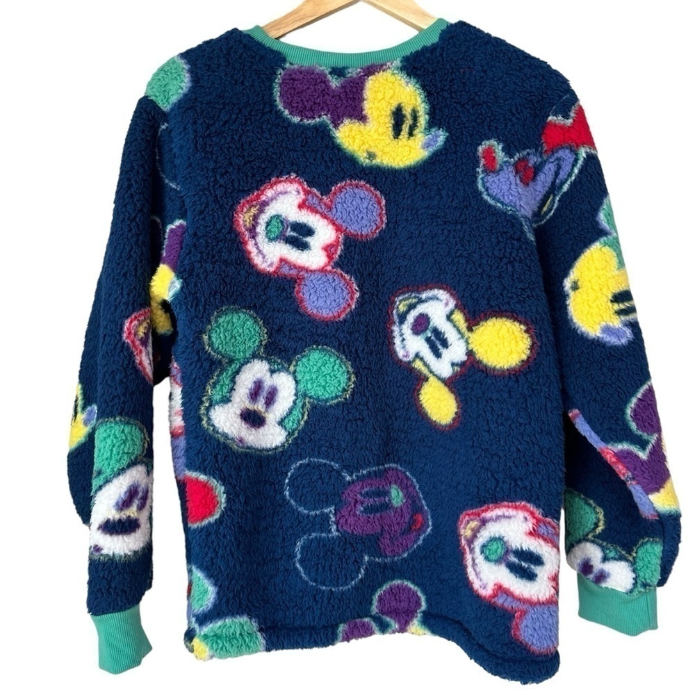 Disney Mickey Mouse Sherpa Oversized Sweatshirt Top, XS - Picture 3 of 8